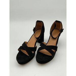 Quince Black Strappy Heels